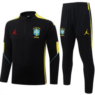 Chándal Brasil 2026 (Black II Half Zipper)